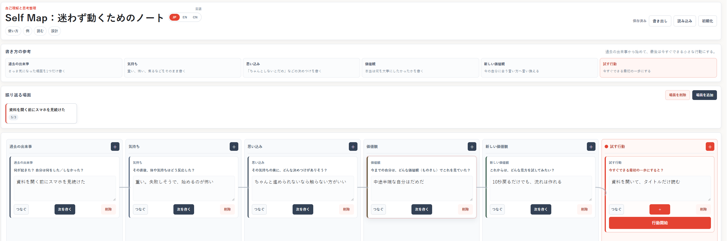 Self Mapの画面